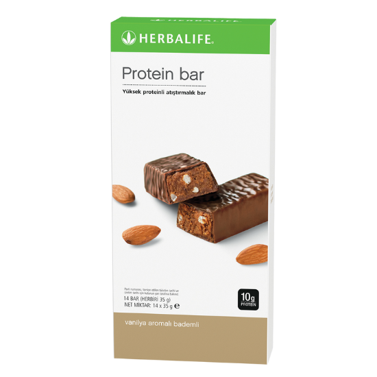 Protein Bar Vanilya Aromalı Bademli 14'lü paket resmi